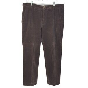 Brooks Brothers Clark Brown Corduroy Dress Pants Casual‎ Classic 35/30 Fit 35/27